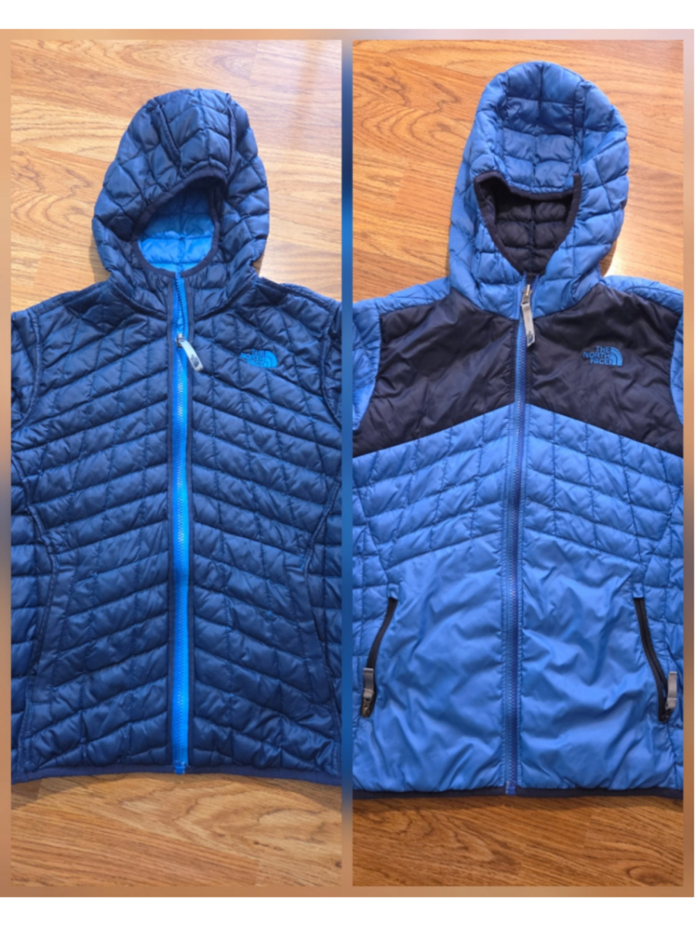 Boys The North Face Reversible ThermoBall Puffer Jacket Size Large